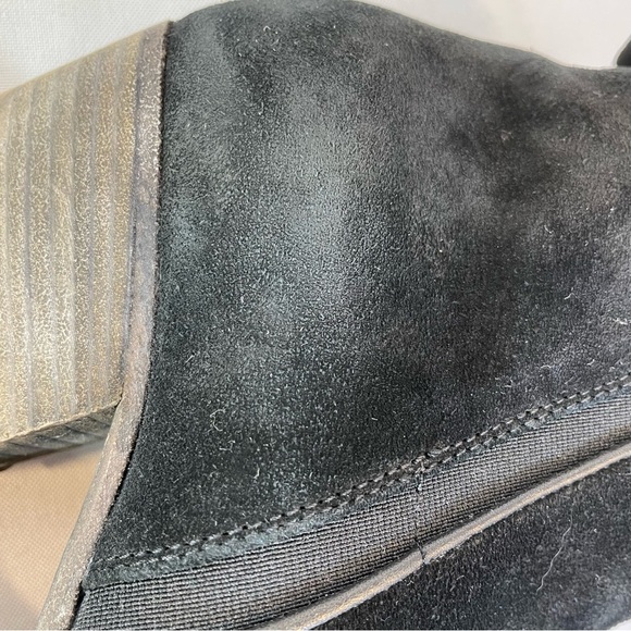 AQUATALIA By Marvin K Womens Black Suede Ankle Boots Size 7.5 Side Zip Italy - Picture 11 of 16